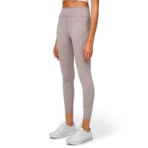 Lululemon In Movement Leggings 25" Dark Chrome Grey Purple Everlux Sz 6